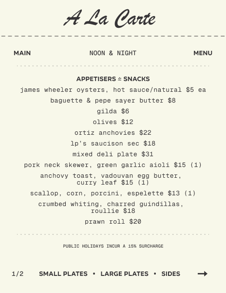 Menu Background Image